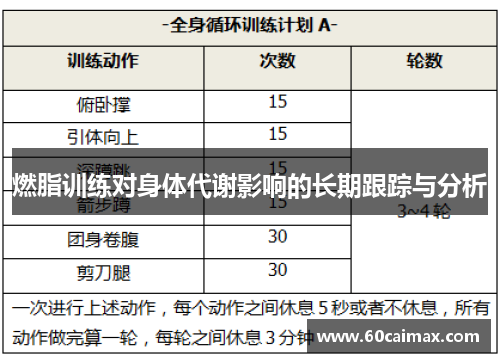 燃脂训练对身体代谢影响的长期跟踪与分析